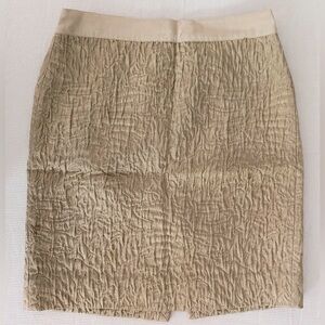 Vintage J. Crew Gold Metallic Mini Skirt